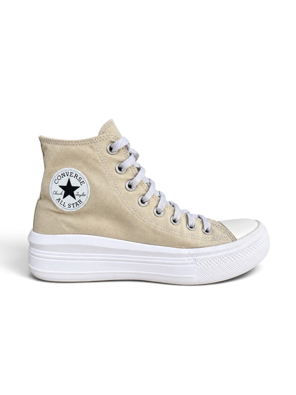 Converse Chuck Taylor All Star Move Platform Hi Beach Stone High Top Sneakers 11